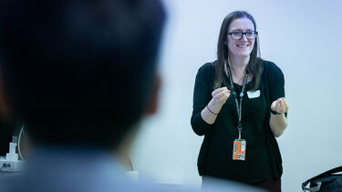 Dr Jenni MacRitchie presenting