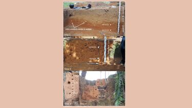 Sediment exposures at the Bété I archaeological site in Ivory Coast where luminescence sampling was able to show the archaeology extended back to 150,000 years when the environment was Tropical Rainforest