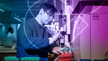 Man with equipment and partnerships treatment 