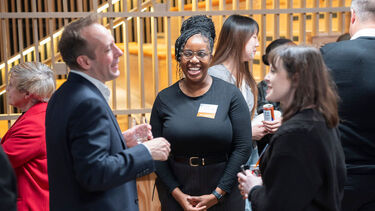 Sheffield alumni and students mingling during the London City Connections networking session.