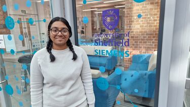 Tanya Samaradiwakara in front of the DIZ