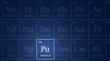 Periodic table highlighting plutonium