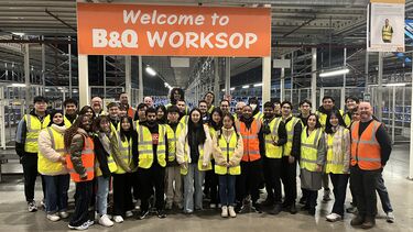 Students in the B&Q warehouse
