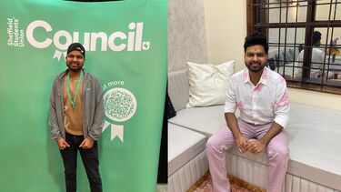 Student from in two profile pictures