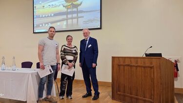 Thomas Valerio and Diane Lefley won prizes for the best snap poster presentations