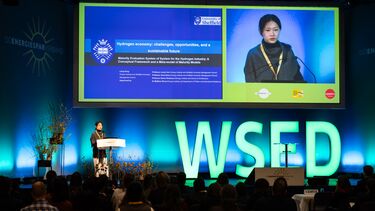 Liang Kong presenting at Young Energy Researchers Conference