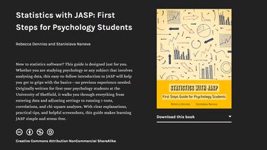Statistics with JASP: First Steps for Psychology Students