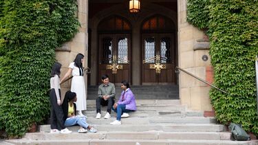 Students outside Firth Court
