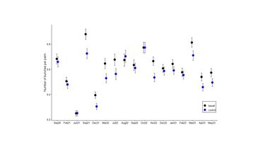 Number of fruit bunches per palm in control and basalt-treated sites in Sabahmas Plantations Sdn. Bhd., Lahad Datu, Sabah Malaysia. In nearly every harvest, the quantity of fruit bunches produced per palm on basalt-treated areas was significantly higher than on control sites.