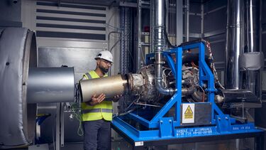 A researcher at the University's Energy Innovation Centre.