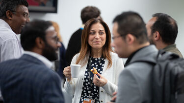 Academics networking.