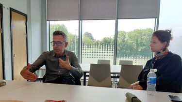 Dr Rafał Soborski and Dr Anna Jochymek during workshop discussion.