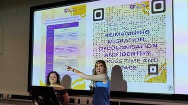 Millie Hind and Ella Monkcom open MRG PGR Conference 2025