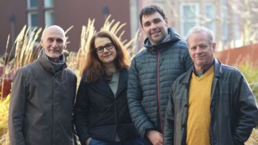 From left to right: Jonathan Bradley, Karine Zbinden, Edwin Brown and Adam Piette (not on the picture: Robert Chisholm, Ian Gerry)