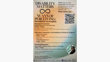 A photo of the poster for the 30th May 2025 University of Toronto  event