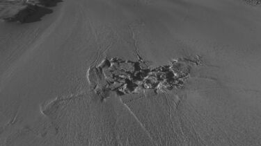 Satellite view of glacier fracture
