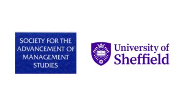 Logos for Society for the Advancement of Management Studies and University of Sheffield.