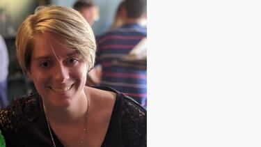 christina smiling at the camera