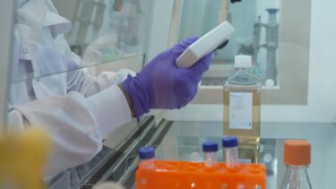 Scientist working in the process development laboratory