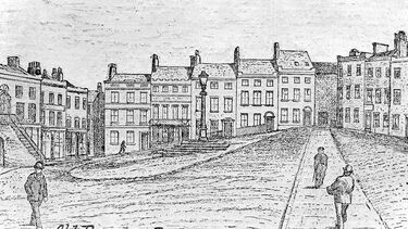 A drawing of Old Paradise Square, Sheffield