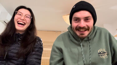 Female graduate alumna laughing with co-founder