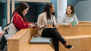 A group of students having a discussion