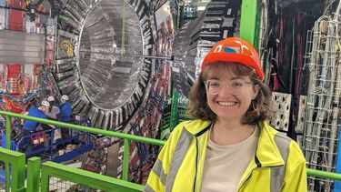Ellie in the CMS (Compact Muon Solenoid) Experiment main cavern, 100m underground, visiting the Detector @CERN