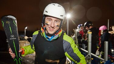 Matt with his snowboard