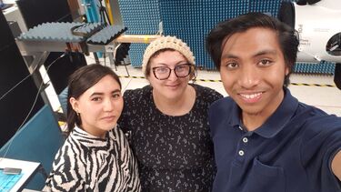 Image of Dr Rola Saad and her MEng student