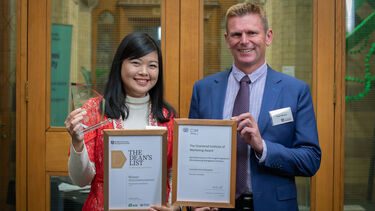 Fransiska Sonia Rickiyanto and Professor Fraser McLeay.