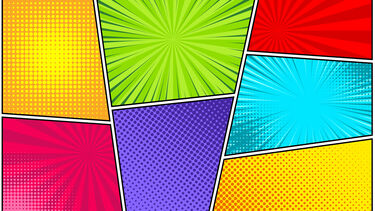 colourful comic book frames