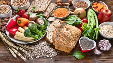 Healthy natural ingredients containing dietary fiber.