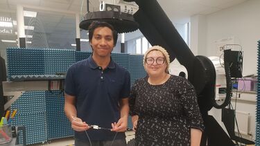 Image of Dr Rola Saad and her MEng student