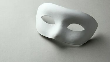white theatre mask