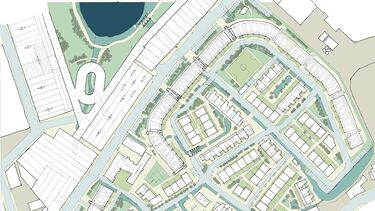 Map with green space 