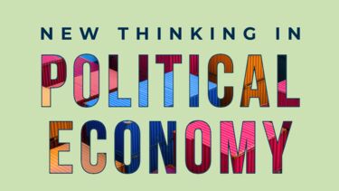 green background new thinking in political economy text 