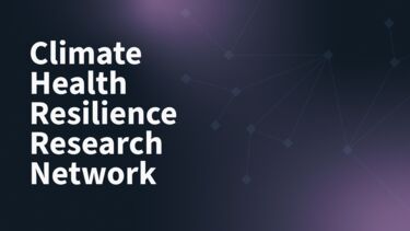 White text on purple background: Climate Health Resilience Research Network 