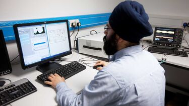 Student working on PC