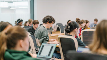 Undergraduate students in a lecture