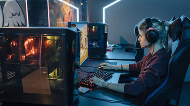 Image of girl playing video games