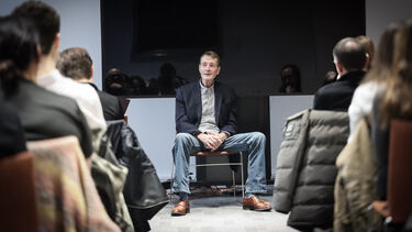 Lee Child in conversation with students