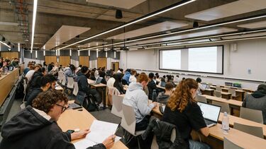 Students in a lecture theatre