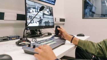 Someone working at a computer