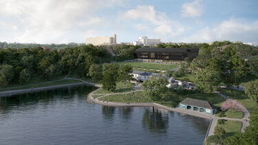 New sports centre Crookes Valley Park view