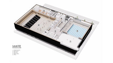 New sports centre entrance level plan