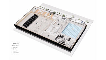New sports centre first floor level plan