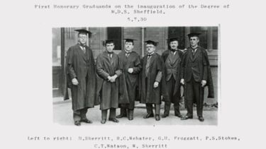 A group of men in academic dress