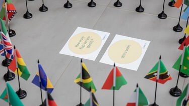 A guess-the-flag game