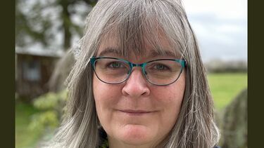 Sabine smiles for the camera