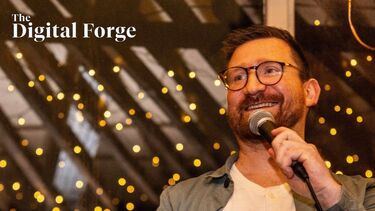 Man holding microphone